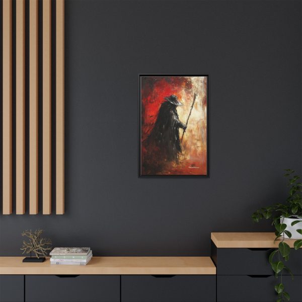 Mysterious Framed Canvas Art, Gothic Wall Decor, Dark Fantasy Art, Home Aesthetic, Unique Gift for Art Lovers, Halloween Decor - Image 4