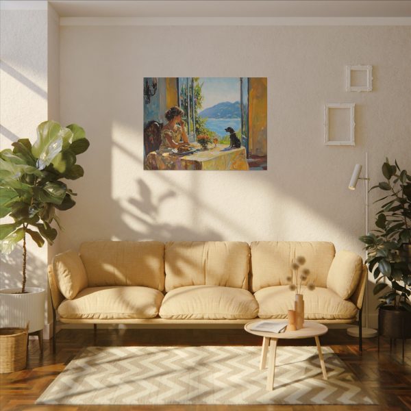 Canvas Art Print, Stretched Wall Decor, Colorful Landscape Painting, Gift for Dog Lovers, Cozy Home Decor - Image 23