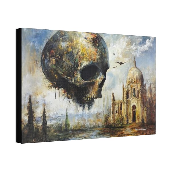 Gothic Art Canvas, Unique Wall Decor, Dark Aesthetic Artwork, Skulls and Gothic Fantasy, Perfect for Home or Office - Image 4