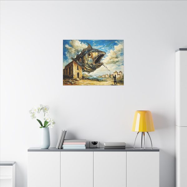 Surreal Fish Canvas Art, Whimsical Home Decor, Unique Gift for Art Lovers, Fantasy Wall Art, Imaginative Home Design - Image 16