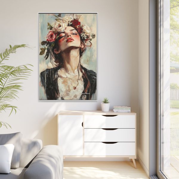 Floral Portrait Canvas Art Print, Boho Wall Décor, Feminine Home Accent, Gift for Her, Flower Lover's Art - Image 71