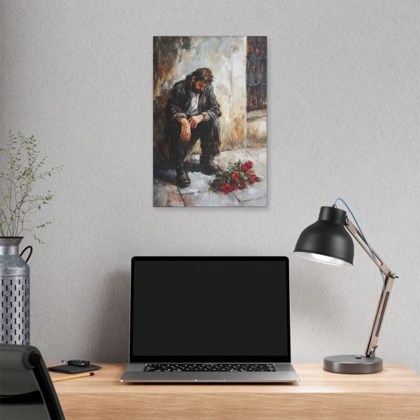 Emotional Art Canvas Print, Modern Wall Decor, Housewarming Gift, Sadness & Reflection Artwork, Living Room Wall Art, Anniversary Gift - Image 8