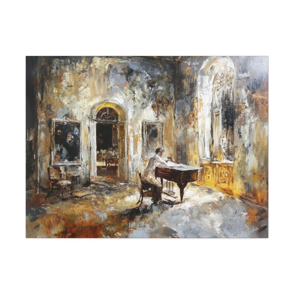 Elegant Canvas Wall Art, Abstract Piano Painting, Contemporary Home Decor, Music Lover Gift, Living Room Accent - Image 5