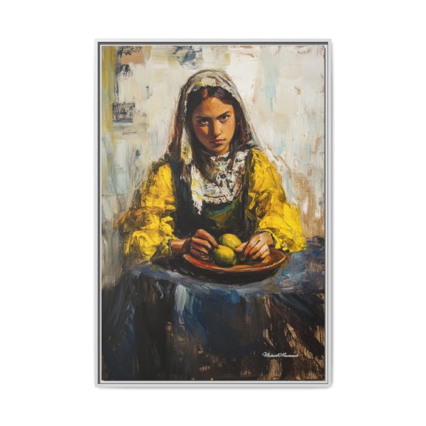 Framed Matte Canvas Art - Emotionally Striking Woman with Fruit, Home Decor, Wall Art, Gift for Art Lovers, Gallery Wall Decoration - Image 33