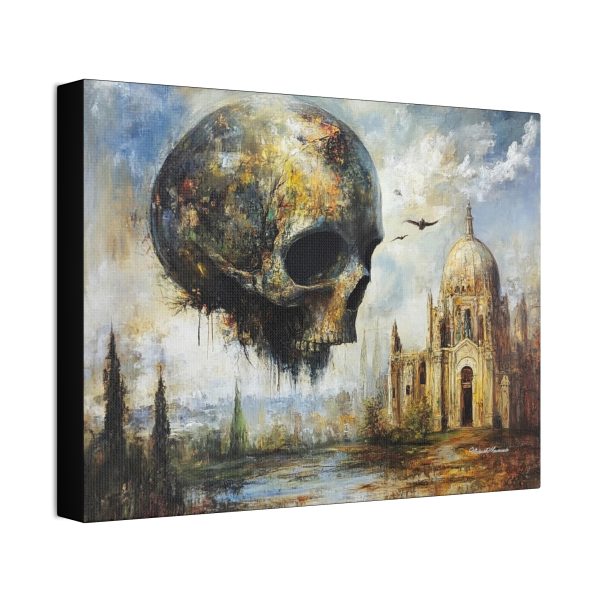Gothic Art Canvas, Unique Wall Decor, Dark Aesthetic Artwork, Skulls and Gothic Fantasy, Perfect for Home or Office - Image 2