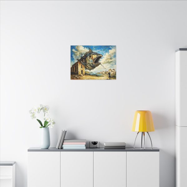 Surreal Fish Canvas Art, Whimsical Home Decor, Unique Gift for Art Lovers, Fantasy Wall Art, Imaginative Home Design - Image 12