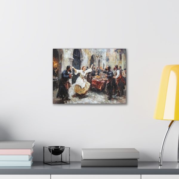 Celebratory Canvas Wall Art, Vibrant Party Scene, Home Decor, Unique Gift, Art for Celebration, Wall Hanging - Image 3