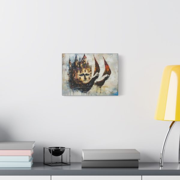 Artistic Canvas Wall Art, Abstract Home Decor, Fantasy Landscape Painting, Unique Gift for Art Lovers, Nautical Theme Wall Decor, [...] - Image 3