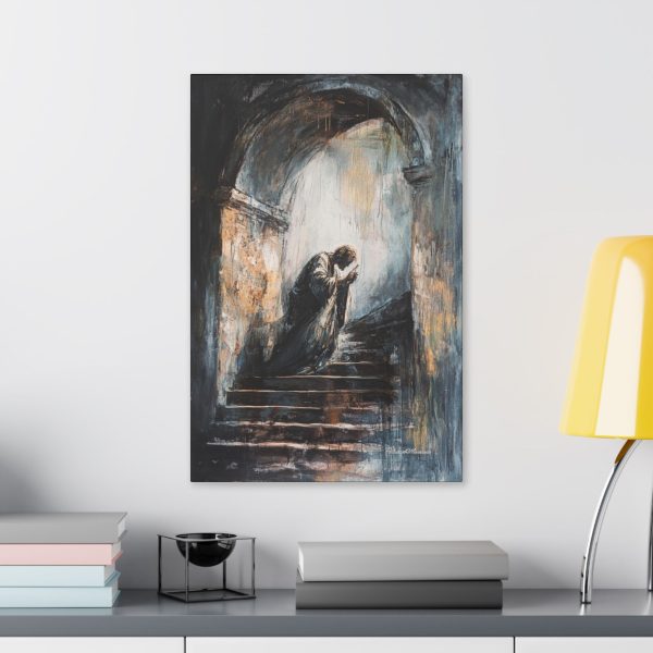 Classic Stretched Canvas Wall Art, Emotional Staircase Painting, Home Decor, Gothic Art, Gift for Art Lovers - Image 11