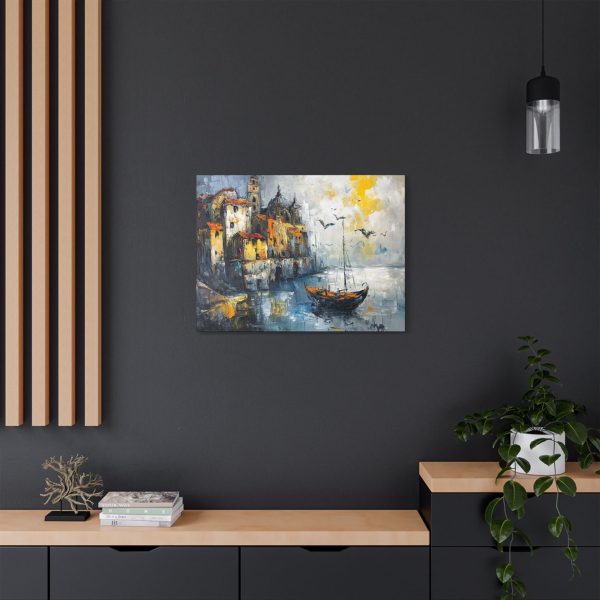 Satin Canvas Wall Art, Serene Coastal Landscape, Home Decor, Nautical Wall Art, Gift for Art Lovers, Contemporary Art - Image 16