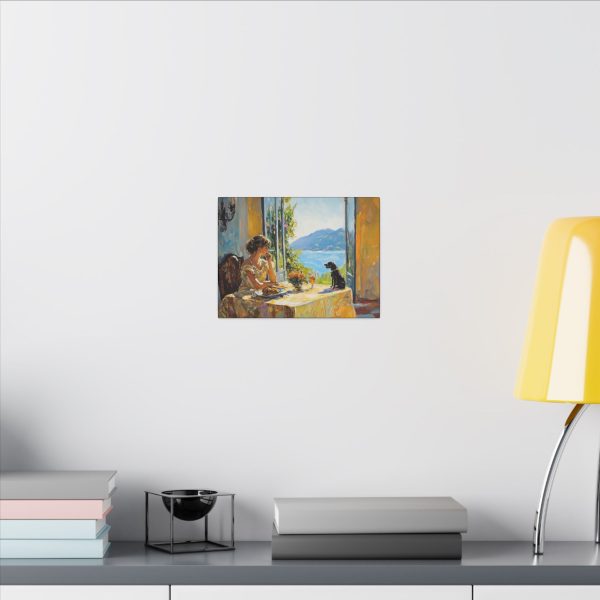Canvas Art Print, Stretched Wall Decor, Colorful Landscape Painting, Gift for Dog Lovers, Cozy Home Decor - Image 4