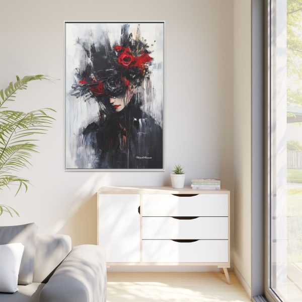 Framed Wall Art, Matte Canvas Print, Abstract Art, Home Decor, Gift for Art Lovers, Black and Red Aesthetic - Image 71