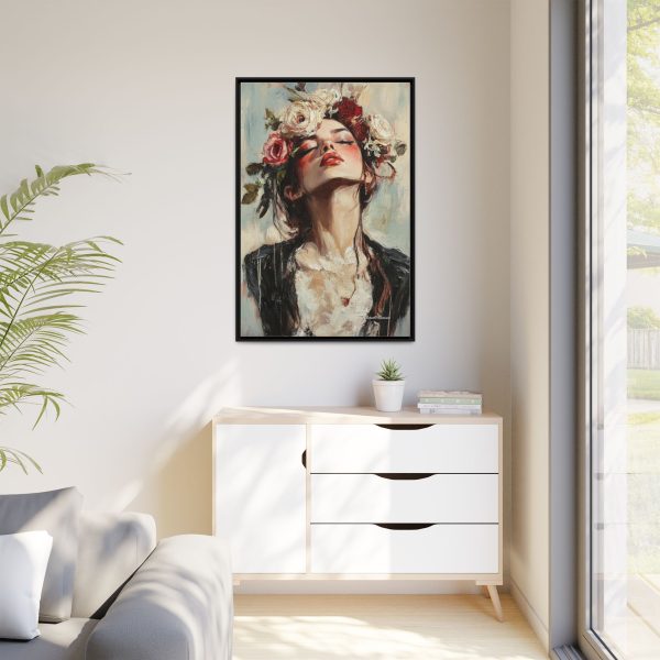 Floral Portrait Canvas Art Print, Boho Wall Décor, Feminine Home Accent, Gift for Her, Flower Lover's Art - Image 11