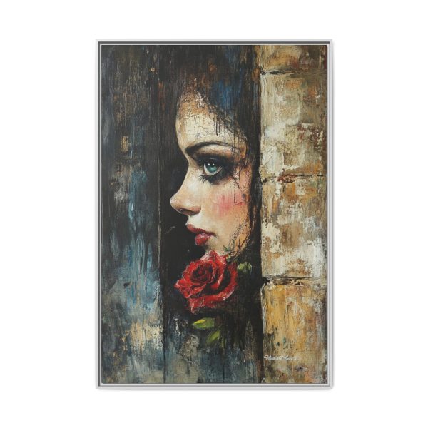 Matte Framed Art Print - Striking Portrait with Rose, Wall Decor, Home Accent, Gift for Art Lovers, Boho Room Decoration - Image 69