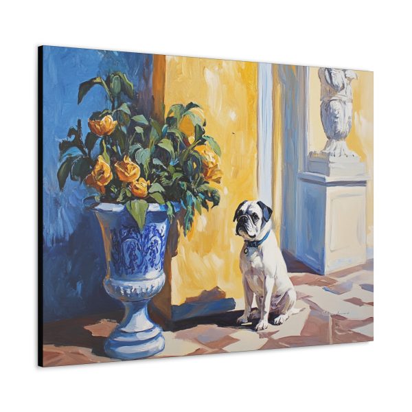 Charming Dog Art Canvas Print, Floral Dog Wall Decor, Pet Lovers Gift, Home Decor, Dog Art, Animal Portrait Wall Art - Image 6