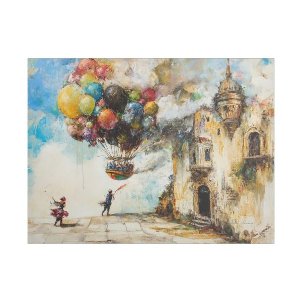 Satin Canvas Wall Art, Whimsical Balloon Adventure Print, Home Décor, Gift for Art Lovers, Nursery Room Decoration, Birthday Gift, [...] - Image 17