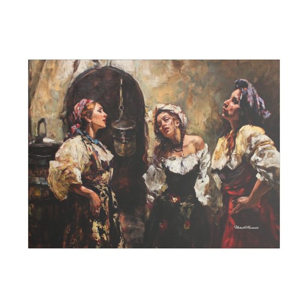 Satin Canvas Art Print, Vintage Style Wall Decor, Rustic Home Accent, Romantic Gift Idea, Bohemian Wall Art, Art for Women - Image 5