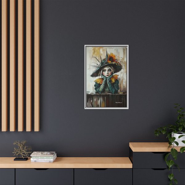 Framed Art Print: Whimsical Girl in Hat, Colorful Wall Decor for Home, Unique Gift, Art Lover's Collection, Feminine Aesthetic, Home [...] - Image 20