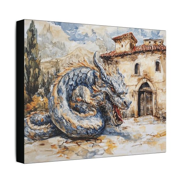 Fantasy Dragon Wall Art, Mythical Home Decor, Stretched Canvas, Art for Living Room, Unique Gift for Dragon Lovers - Image 4
