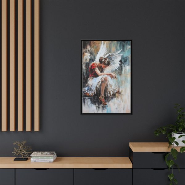 Angel Wings Framed Canvas Art, Inspirational Wall Decor for Home, Serenity Artwork, Gift for Her, Boho Chic Decor, Angel Art Print - Image 8
