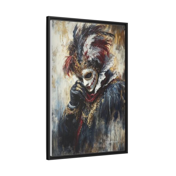 Matte Canvas Wall Art, Multi-color Framed Artwork, Gothic Home Decor, Mysterious Masquerade Print, Unique Gift for Art Lovers - Image 6