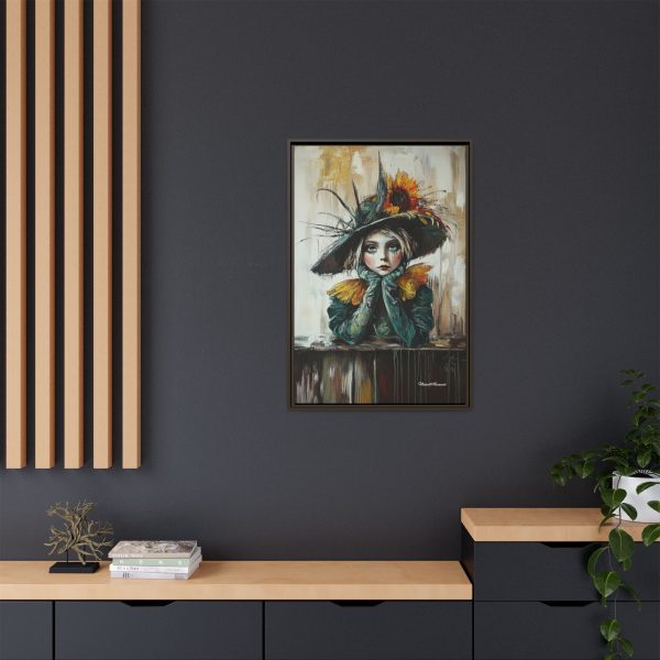 Framed Art Print: Whimsical Girl in Hat, Colorful Wall Decor for Home, Unique Gift, Art Lover's Collection, Feminine Aesthetic, Home [...] - Image 24