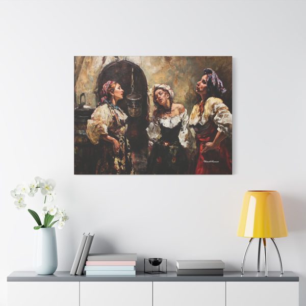 Satin Canvas Art Print, Vintage Style Wall Decor, Rustic Home Accent, Romantic Gift Idea, Bohemian Wall Art, Art for Women - Image 10