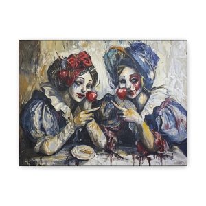 Darkly Whimsical Canvas Art, Creepy Painting, Surreal Home Decor, Unique Gift for Art Lovers, Halloween Decoration
