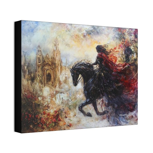 Canvas Wall Art Print, Horse and Rider, Abstract Art, Bohemian Decor, Gothic Art, Home Decor, Gift for Horse Lovers - Image 2