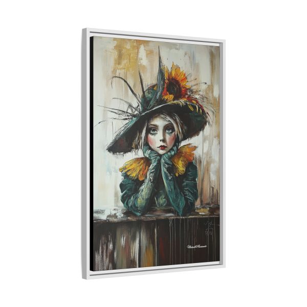 Framed Art Print: Whimsical Girl in Hat, Colorful Wall Decor for Home, Unique Gift, Art Lover's Collection, Feminine Aesthetic, Home [...] - Image 18