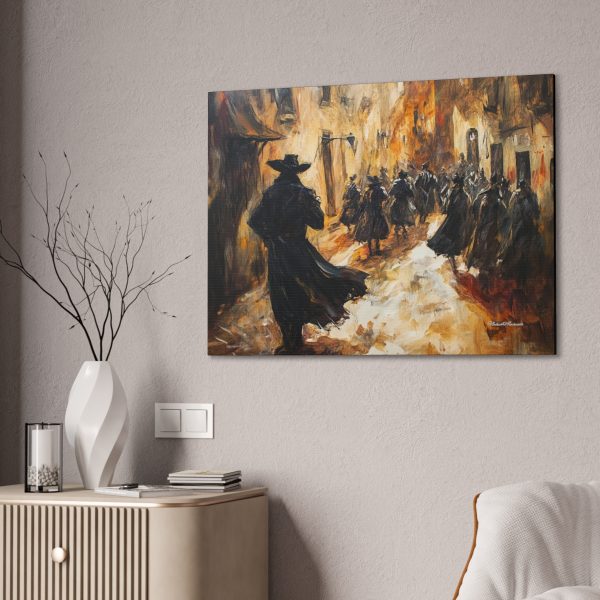 Moody Canvas Art Print, Stretched Wall Decor for Home, Shadowy Urban Scene, Perfect for Living Room, Art Lovers, Gift Idea, Home Decor - Image 8