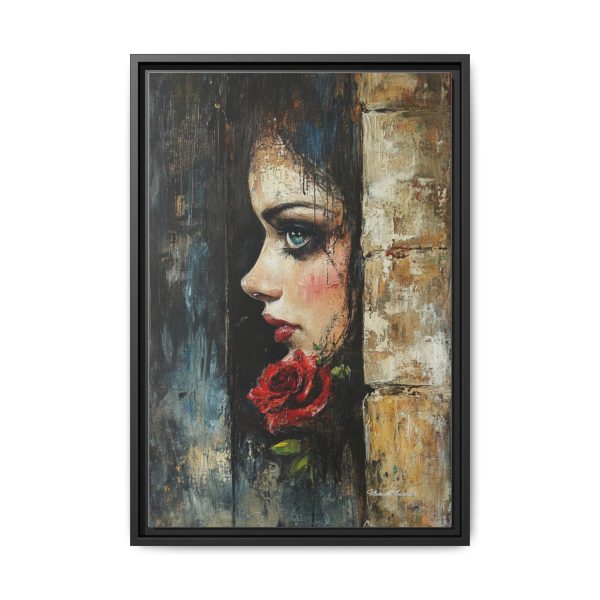 Matte Framed Art Print - Striking Portrait with Rose, Wall Decor, Home Accent, Gift for Art Lovers, Boho Room Decoration - Image 49