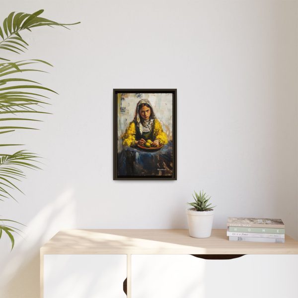 Framed Matte Canvas Art - Emotionally Striking Woman with Fruit, Home Decor, Wall Art, Gift for Art Lovers, Gallery Wall Decoration - Image 43
