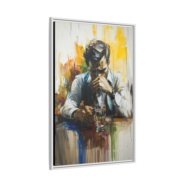 Framed Wall Art - Contemplative Man with Drink, Modern Home Decor, Stylish Gift, Thoughtful Art Piece, Artistic Decor for Living Room - Image 26