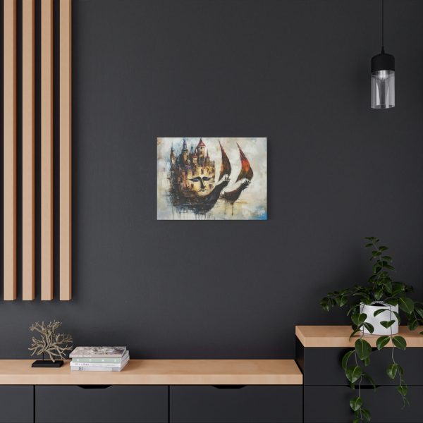 Artistic Canvas Wall Art, Abstract Home Decor, Fantasy Landscape Painting, Unique Gift for Art Lovers, Nautical Theme Wall Decor, [...] - Image 12