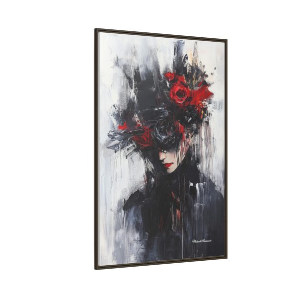 Framed Wall Art, Matte Canvas Print, Abstract Art, Home Decor, Gift for Art Lovers, Black and Red Aesthetic - Image 66