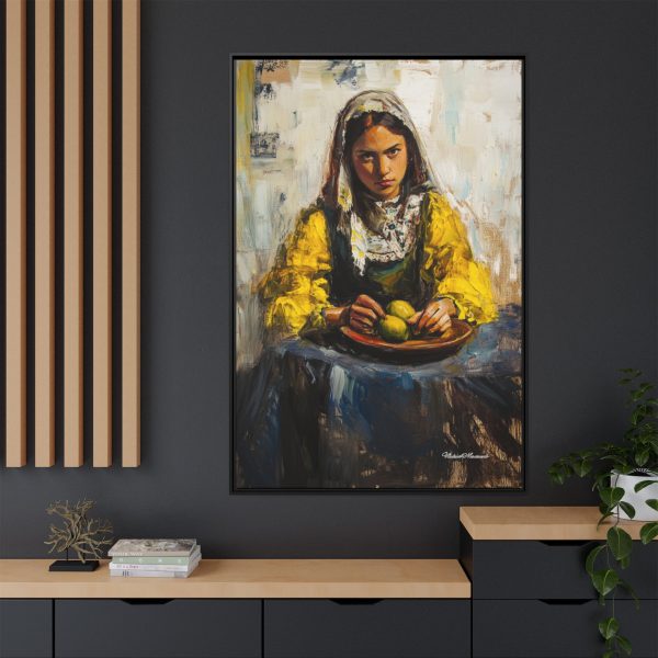 Framed Matte Canvas Art - Emotionally Striking Woman with Fruit, Home Decor, Wall Art, Gift for Art Lovers, Gallery Wall Decoration - Image 64