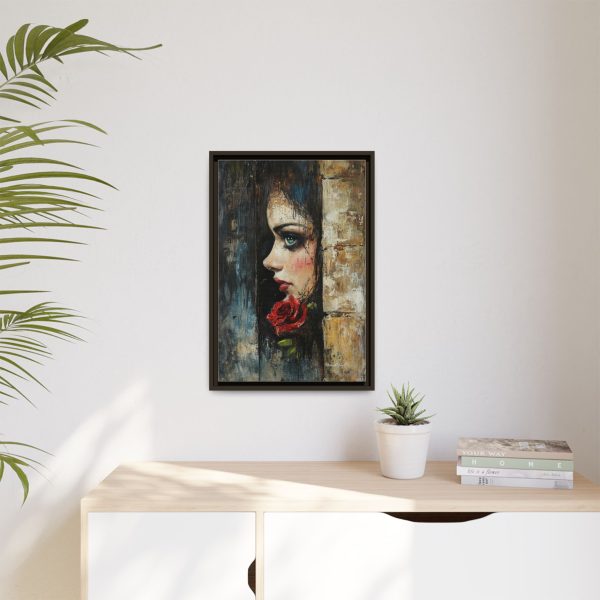 Matte Framed Art Print - Striking Portrait with Rose, Wall Decor, Home Accent, Gift for Art Lovers, Boho Room Decoration - Image 55
