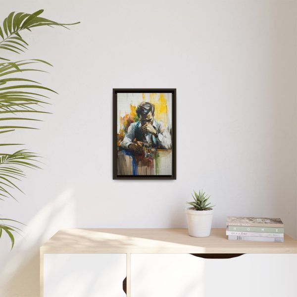 Framed Wall Art - Contemplative Man with Drink, Modern Home Decor, Stylish Gift, Thoughtful Art Piece, Artistic Decor for Living Room - Image 43