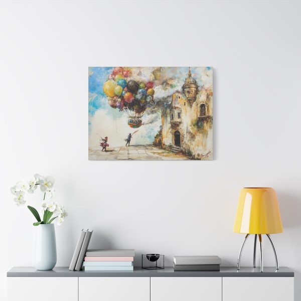 Satin Canvas Wall Art, Whimsical Balloon Adventure Print, Home Décor, Gift for Art Lovers, Nursery Room Decoration, Birthday Gift, [...] - Image 15