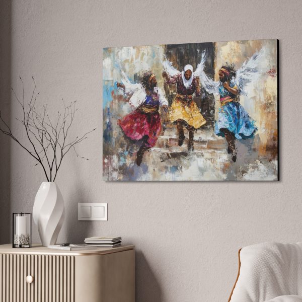 Whimsical Angelic Dance Canvas Print, Vibrant Wall Art, Bohemian Home Decor, Gift for Art Lovers, Ethnic Inspired Artwork - Image 8