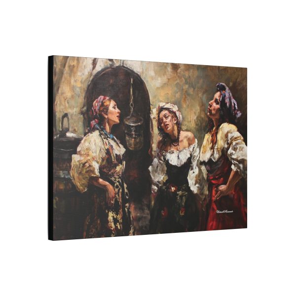 Satin Canvas Art Print, Vintage Style Wall Decor, Rustic Home Accent, Romantic Gift Idea, Bohemian Wall Art, Art for Women - Image 6