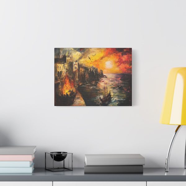 Stretched Canvas Art Print, Sunset Seascape, Wall Decor, Home Gift, Nautical Decorations, Art for Living Room, Sunset Wall Art - Image 7