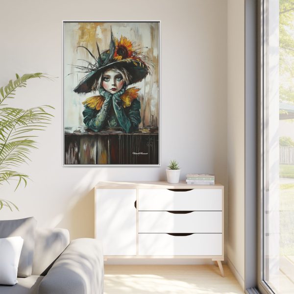 Framed Art Print: Whimsical Girl in Hat, Colorful Wall Decor for Home, Unique Gift, Art Lover's Collection, Feminine Aesthetic, Home [...] - Image 71