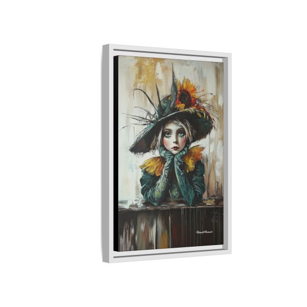 Framed Art Print: Whimsical Girl in Hat, Colorful Wall Decor for Home, Unique Gift, Art Lover's Collection, Feminine Aesthetic, Home [...] - Image 46