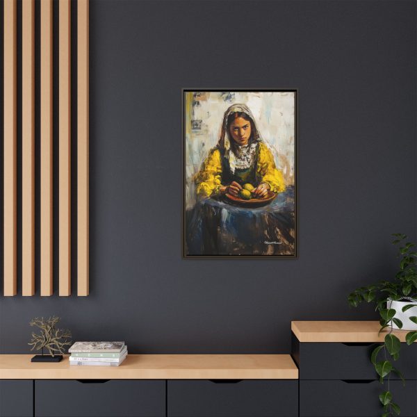 Framed Matte Canvas Art - Emotionally Striking Woman with Fruit, Home Decor, Wall Art, Gift for Art Lovers, Gallery Wall Decoration - Image 24
