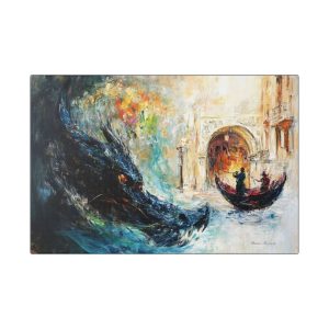 Vibrant Dragon Canvas Art Print, Decorative Wall Decor, Fantasy Artwork, Home Office Wall Art, Gift for Fantasy Lovers