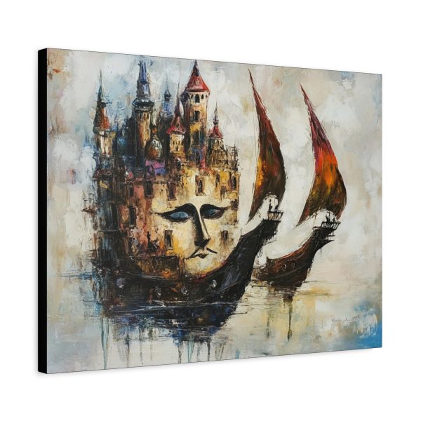 Artistic Canvas Wall Art, Abstract Home Decor, Fantasy Landscape Painting, Unique Gift for Art Lovers, Nautical Theme Wall Decor, [...] - Image 10