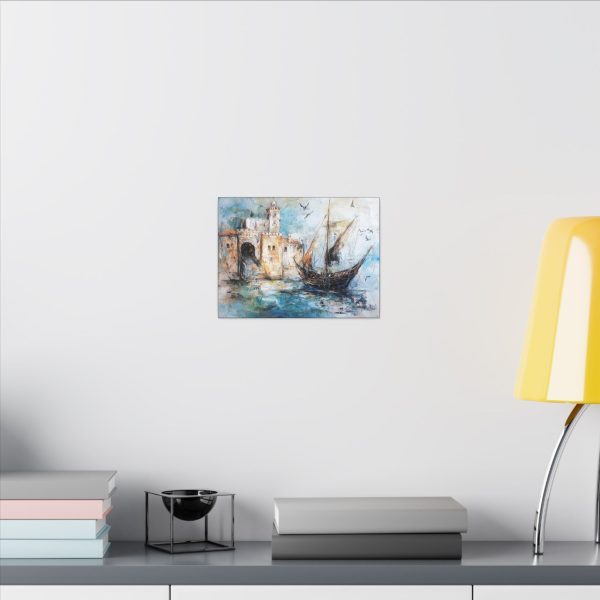 Abstract Coastal Canvas Art Print, Nautical Wall Decor, Maritime Artwork, Ocean Landscape Picture, Beach House Decoration - Image 4