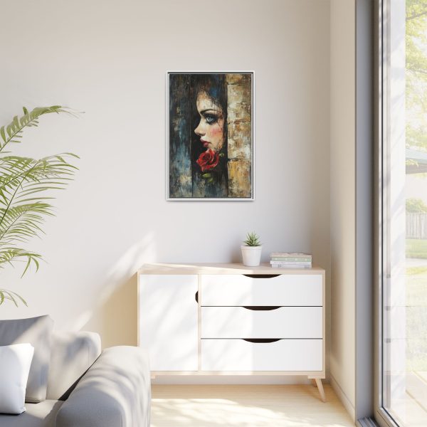 Matte Framed Art Print - Striking Portrait with Rose, Wall Decor, Home Accent, Gift for Art Lovers, Boho Room Decoration - Image 27